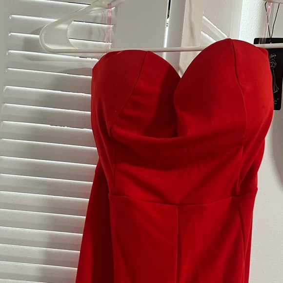 RoMagic Strapless Red Dress M - Picture 3 of 9